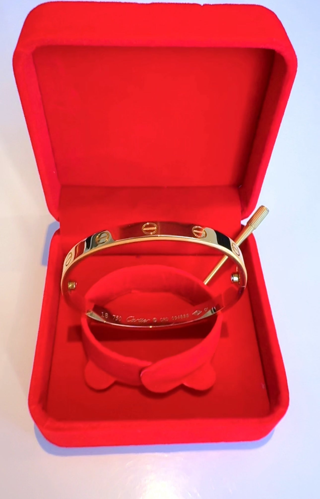 Screw Bangle Love Eternity Bracelet 18k Gold Plated