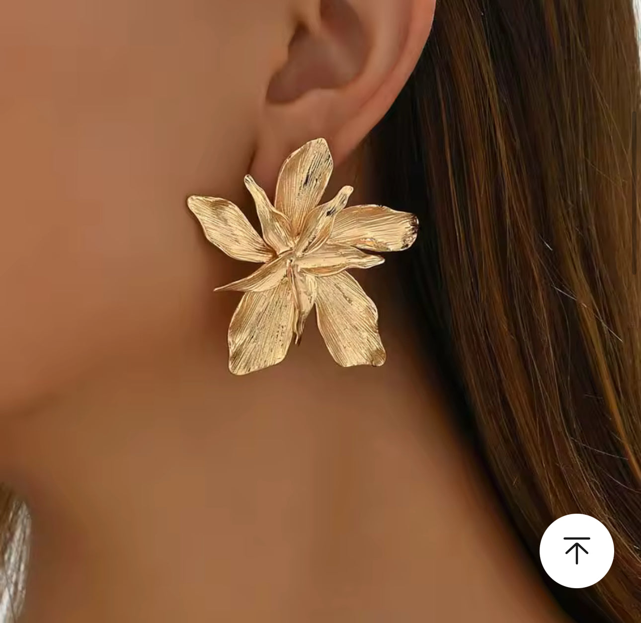 Gold Flower Earrings