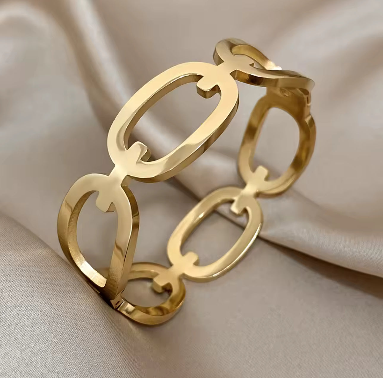 Luxe Link Bangle Bracelet, 18cm