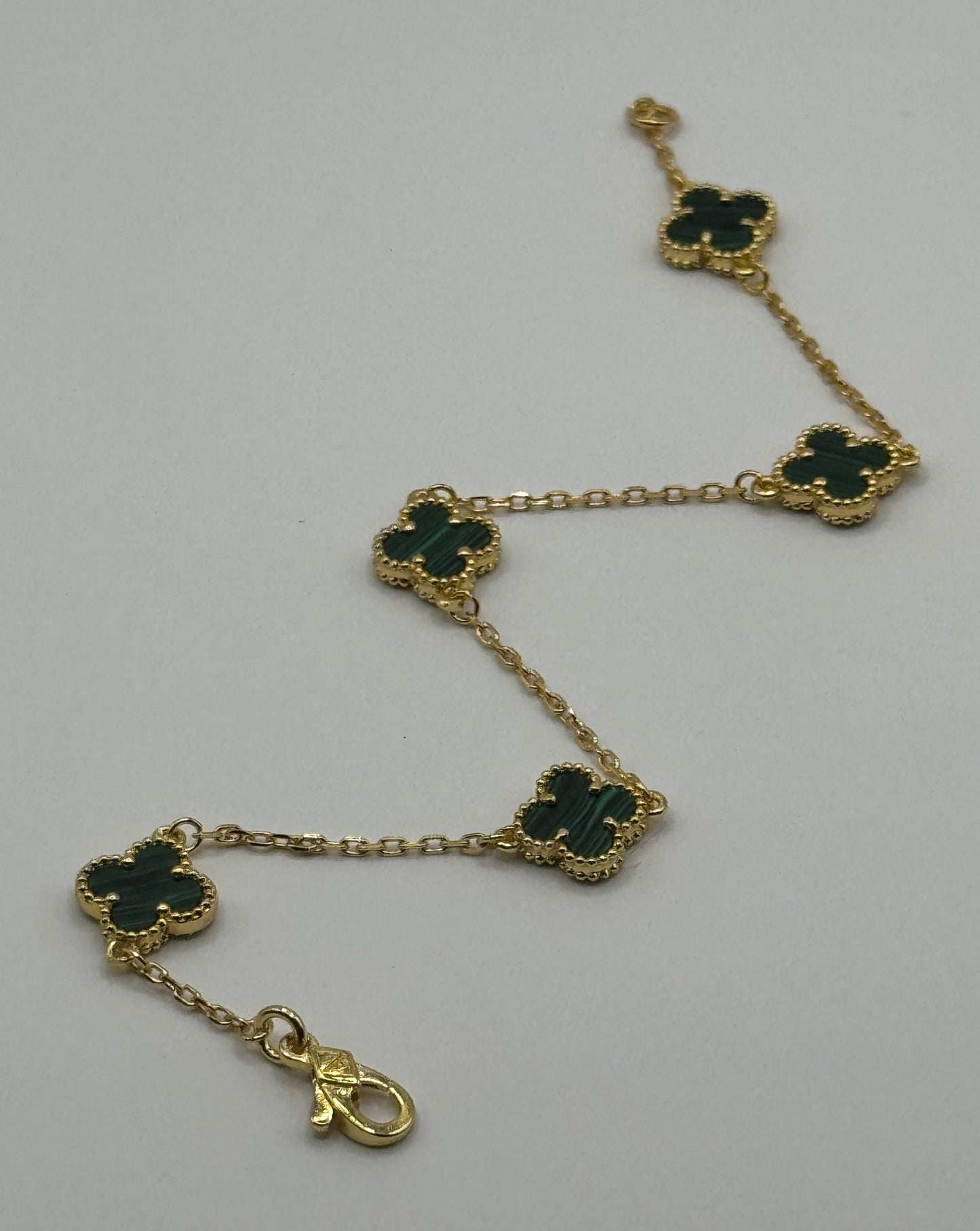 Mini Green Clover Set, Necklace & Bracelet