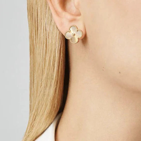 CLOVER STUD EARRINGS, VARIOUS COLOURS AVAILABLE