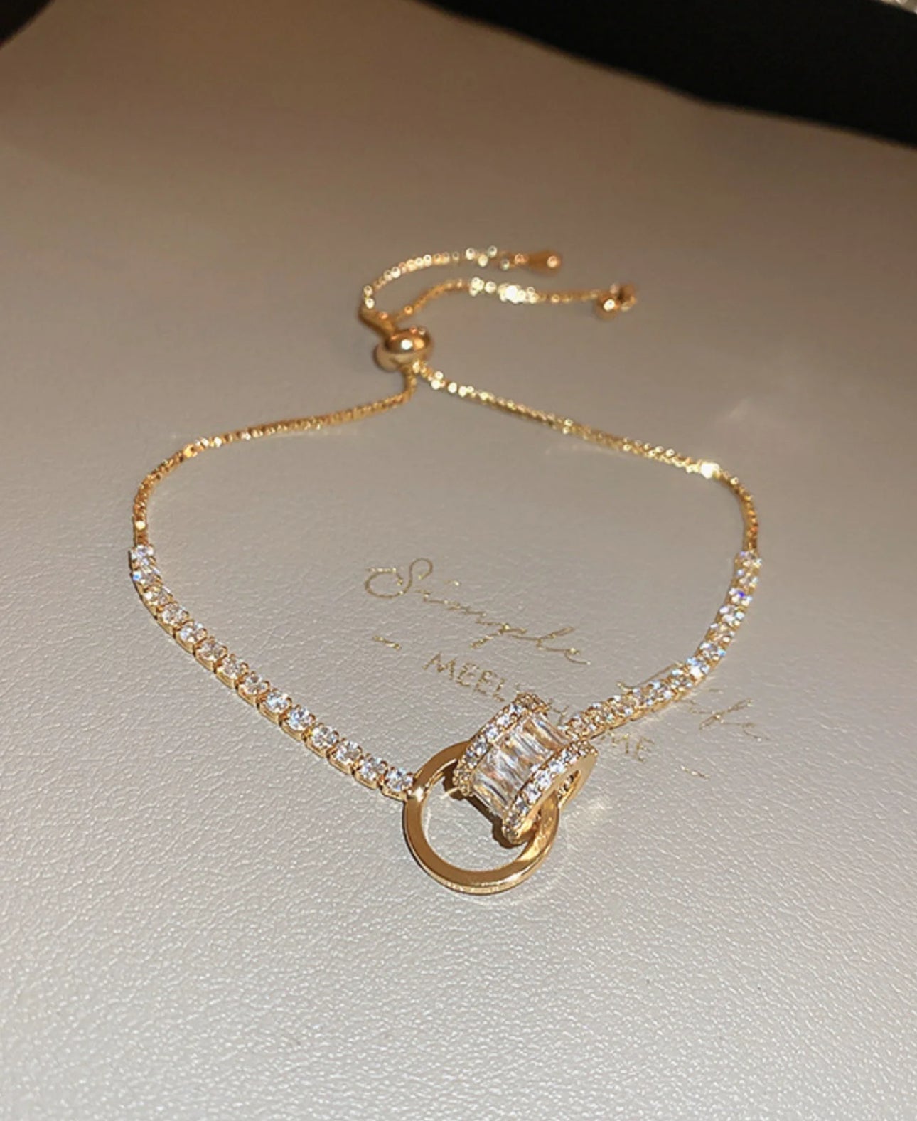 Zircon Stone Adjustable Bracelet