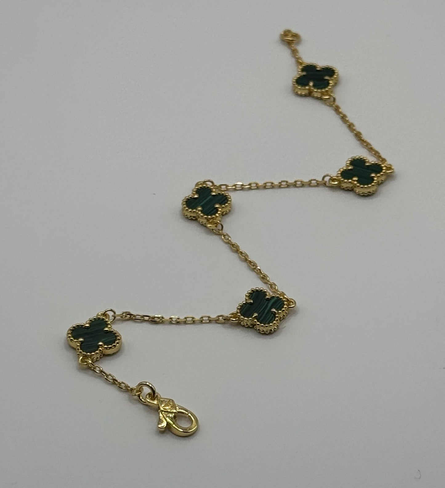 Mini Green Clover Set, Necklace & Bracelet
