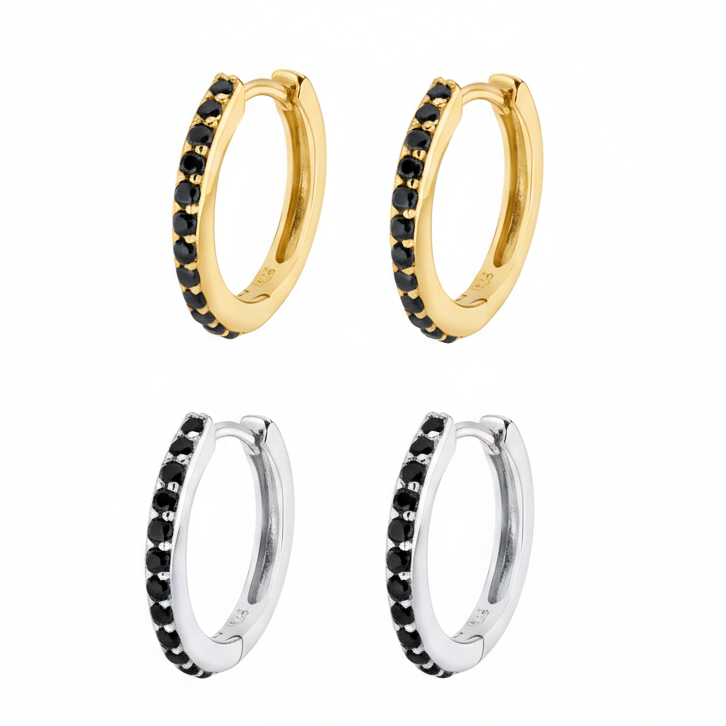 S925 Silver 18k Gold Plated Hoop Earrings