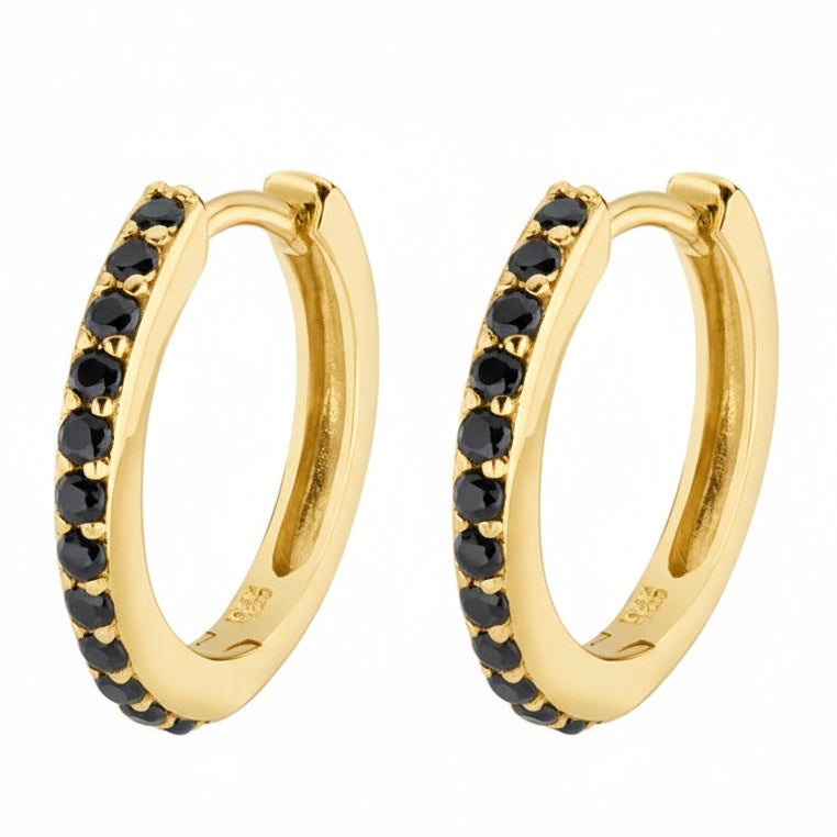 S925 Silver 18k Gold Plated Hoop Earrings