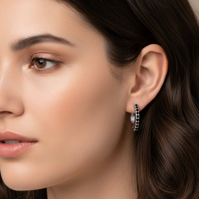 S925 Silver 18k Gold Plated Hoop Earrings