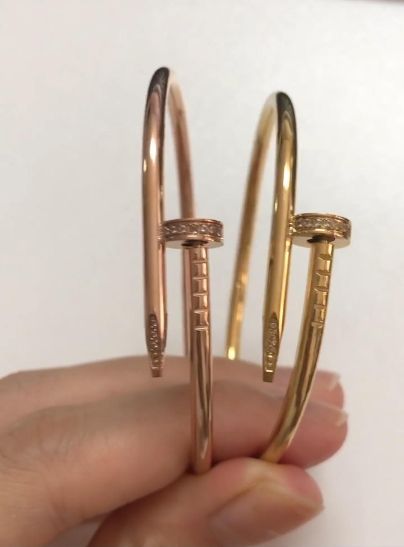 Nail Bangle with Gemstone