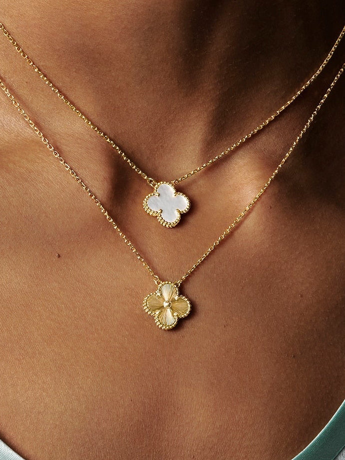 Single Clover Necklace, Various Colours Available