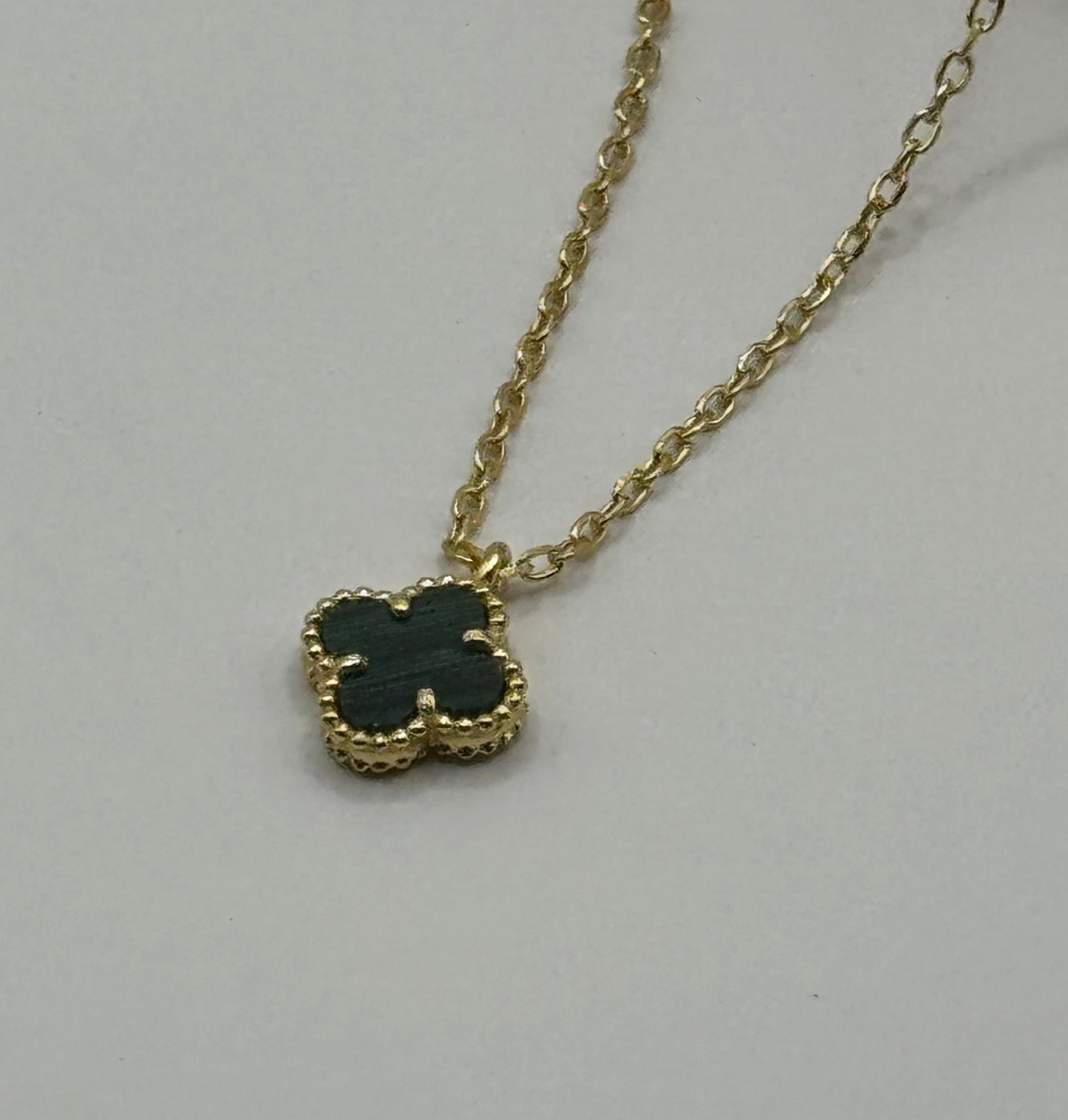 Mini Green Clover Set, Necklace & Bracelet