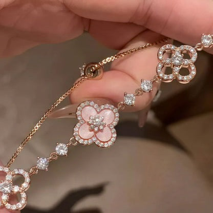 Bling Bling Four Leaf Clover Bracelet, Various Colours Available