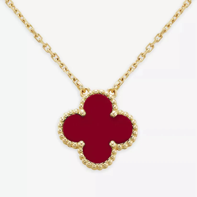 Single Clover Necklace, Various Colours Available