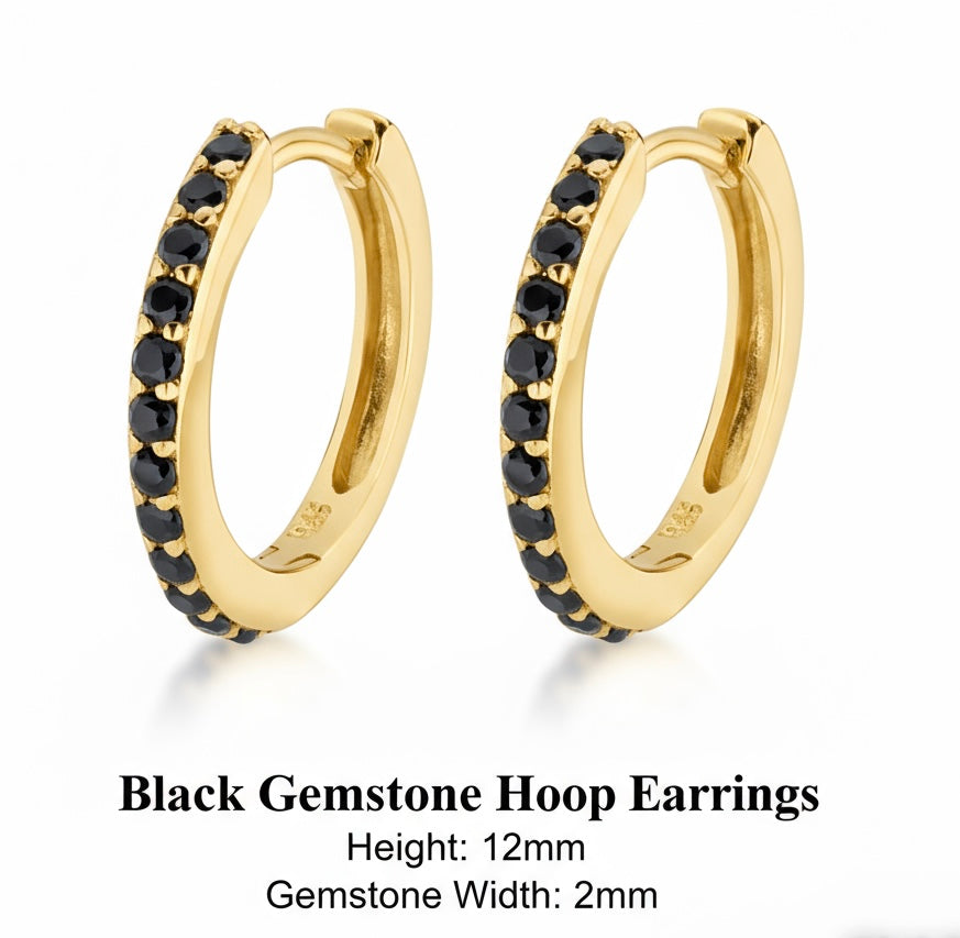 S925 Silver 18k Gold Plated Hoop Earrings