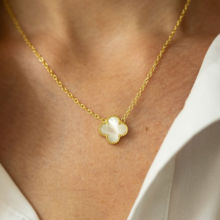 Single Clover Necklace, Various Colours Available