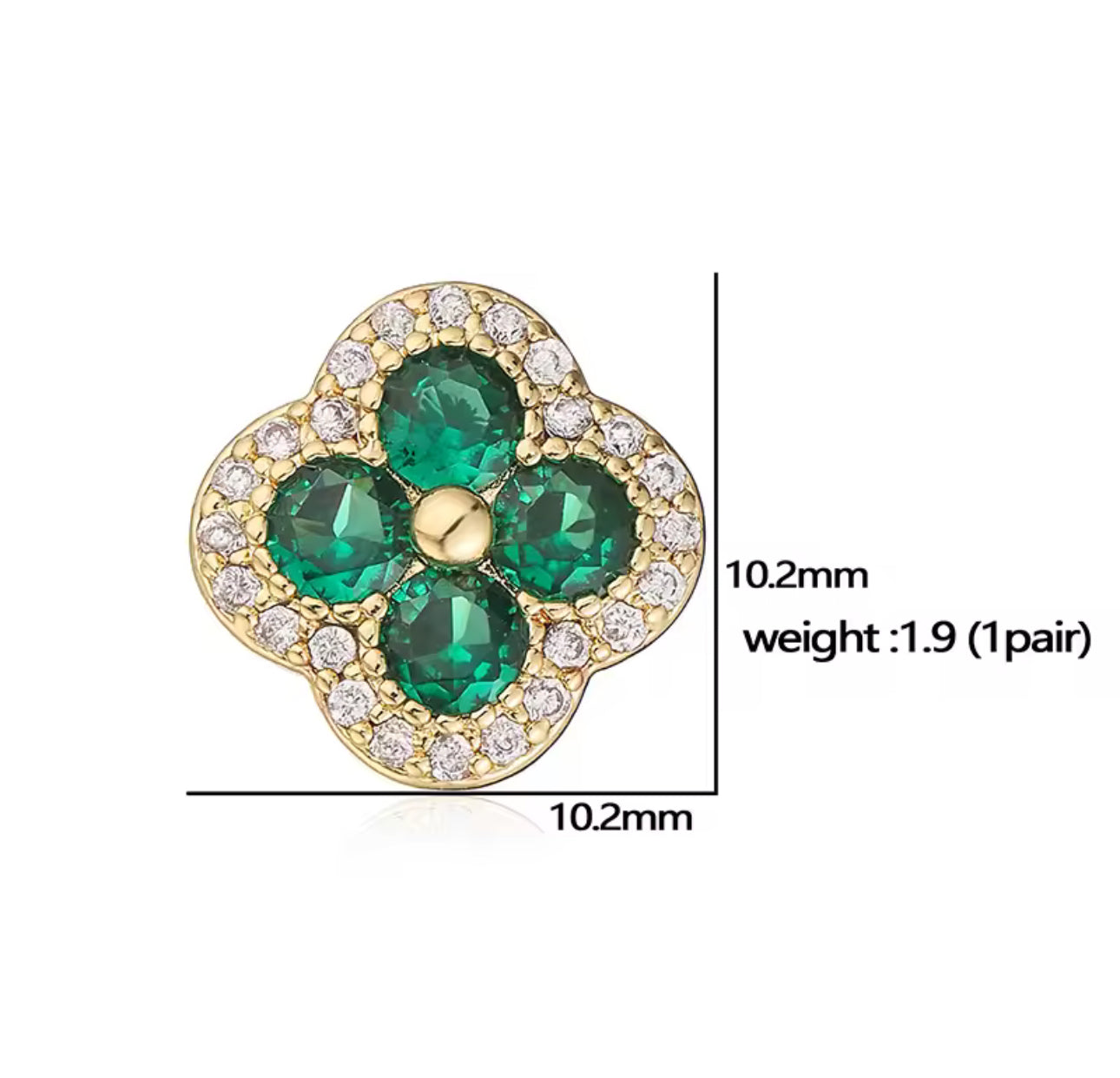 Zircon Flower Stud Eatings