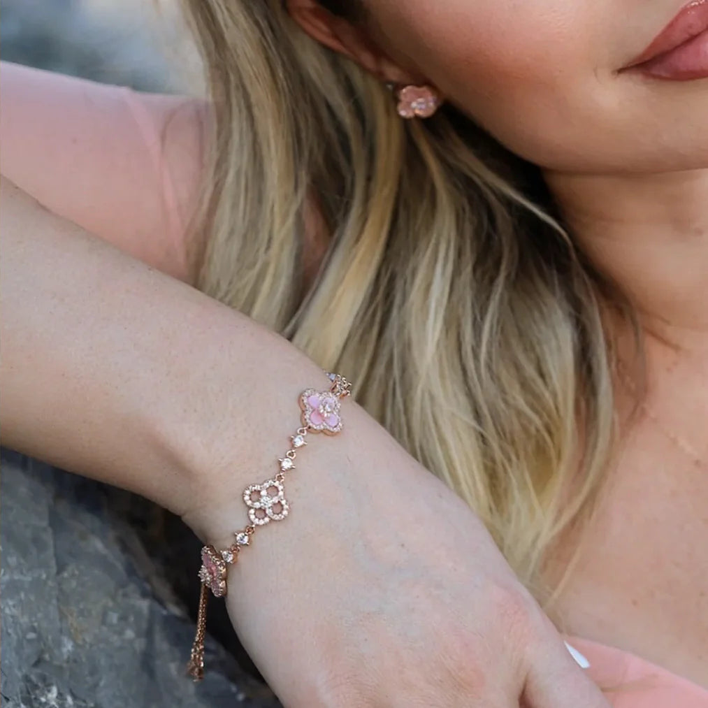 Bling Bling Four Leaf Clover Bracelet, Various Colours Available