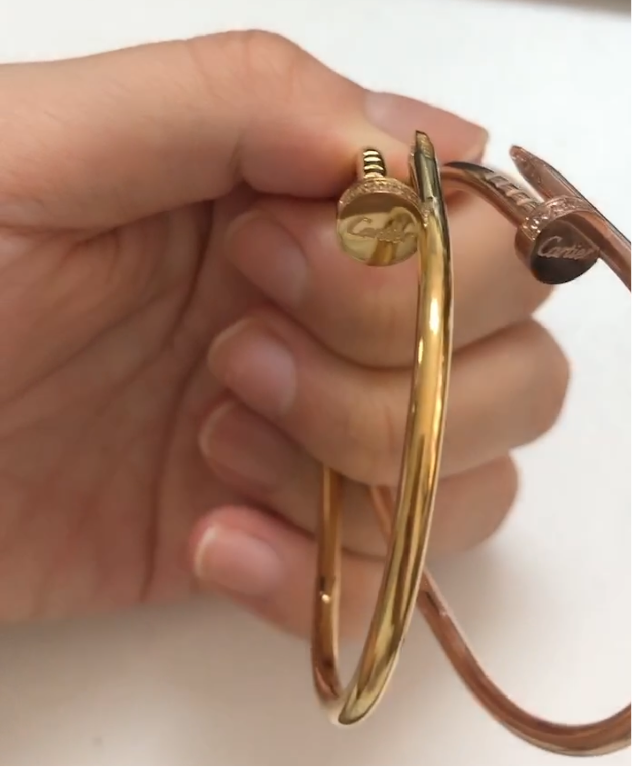 Nail Bangle with Gemstone