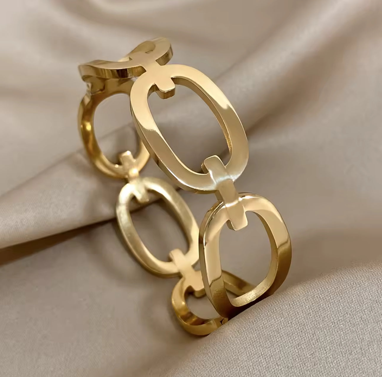 Luxe Link Bangle Bracelet, 18cm