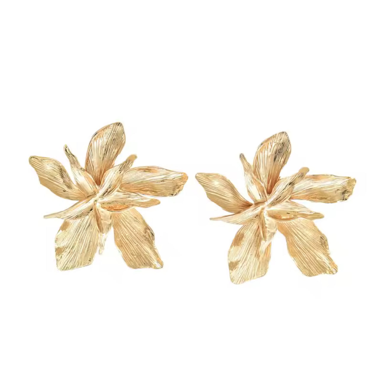 Gold Flower Earrings