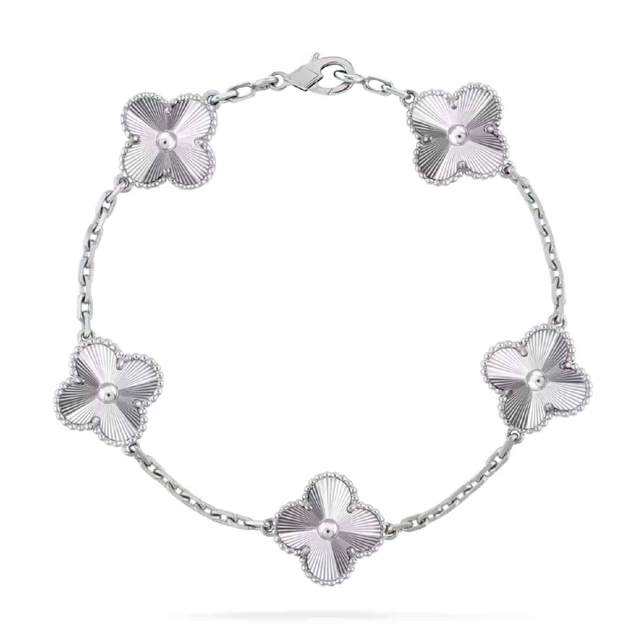 Clover Bracelet in Silver Chain, Various Colours Available