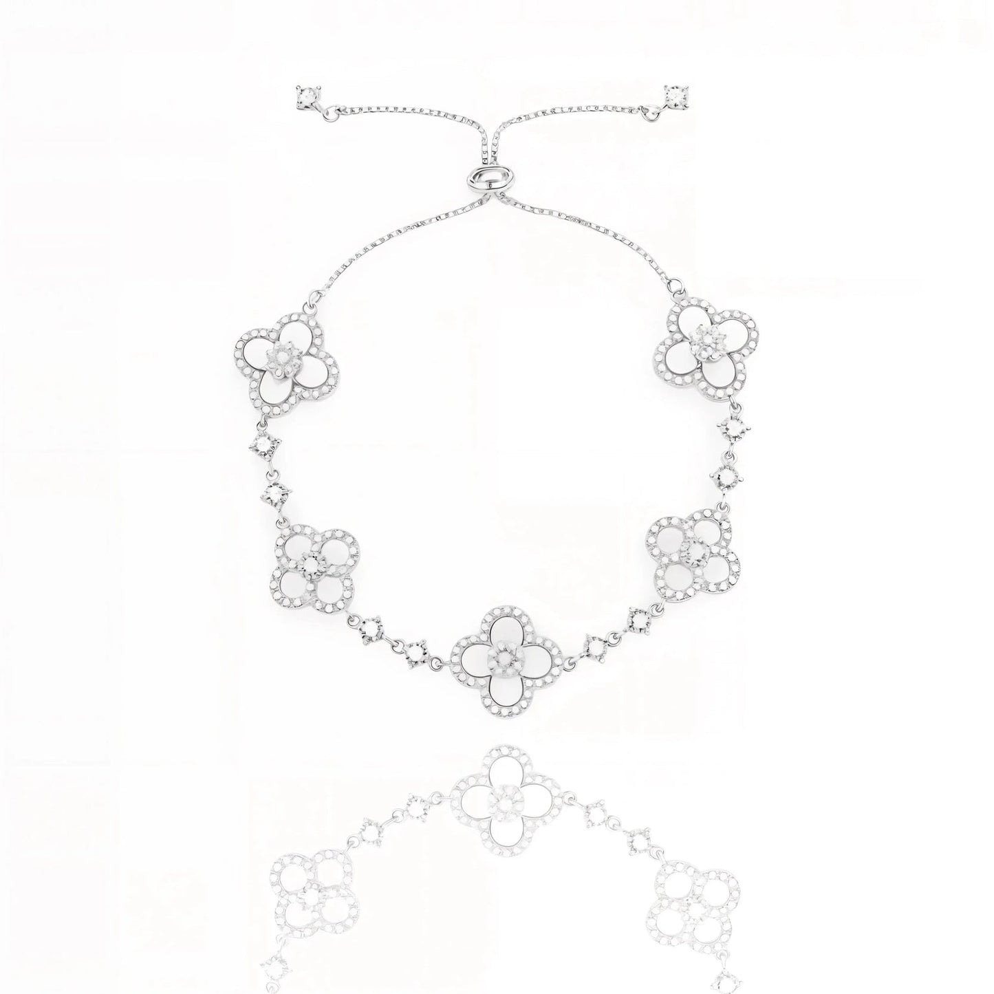 Bling Bling Four Leaf Clover Bracelet, Various Colours Available