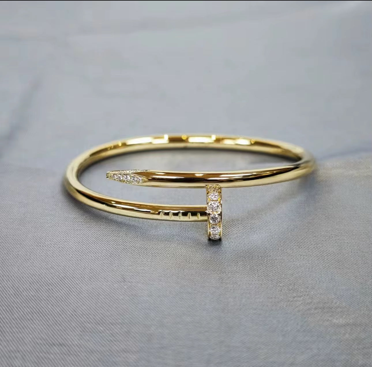 Nail Bangle with Gemstone