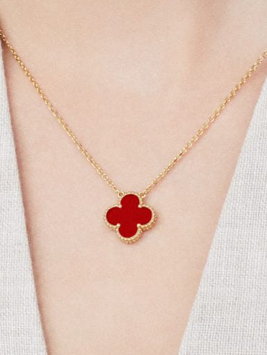 Single Clover Necklace, Various Colours Available