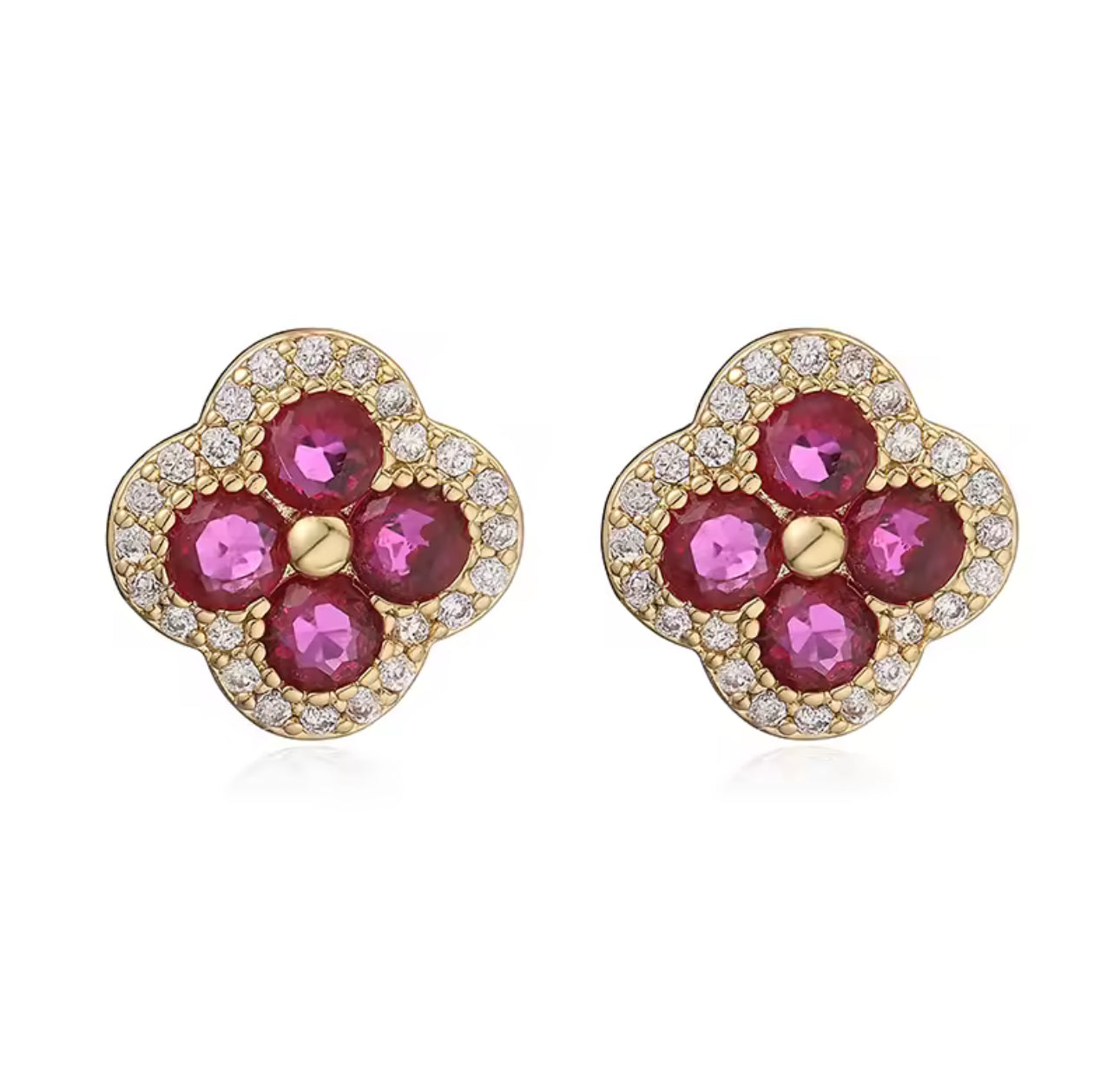Zircon Flower Stud Eatings