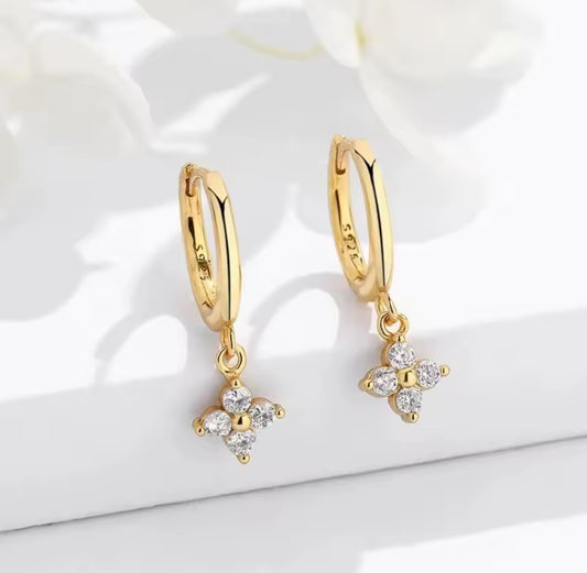 S925 18k Gold Plated Hoop Earrings