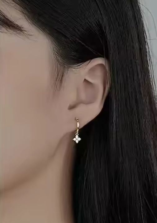 S925 18k Gold Plated Hoop Earrings