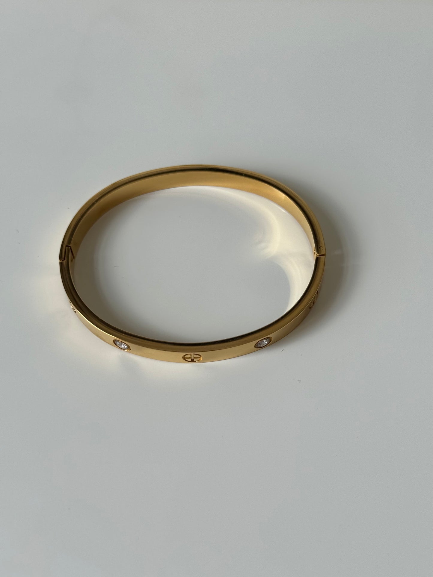 Set of Bangle and Bracelet, Stainless Steel, Tarnish Free