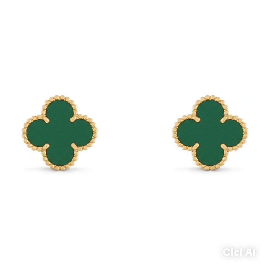 CLOVER STUD EARRINGS, VARIOUS COLOURS AVAILABLE