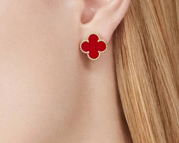 CLOVER STUD EARRINGS, VARIOUS COLOURS AVAILABLE